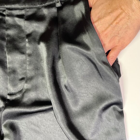 LNA Clothing Size Small Satin Cargo Pants Wide Leg Black - Picture 7 of 10
